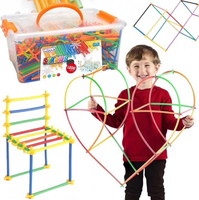 Woopie Constructive Colorful Straws 1200 pcs