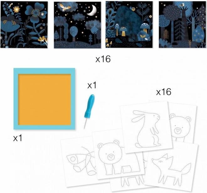 DJECO Images à illuminer Animaux