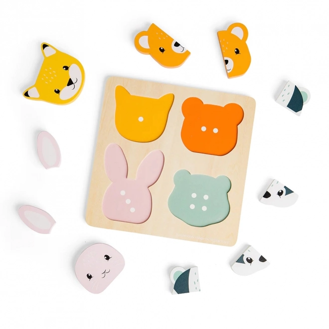 Holz-Steckpuzzle mit Zählen Bigjigs Toys