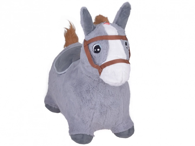 Pluche springpaardje grijs – Grijs