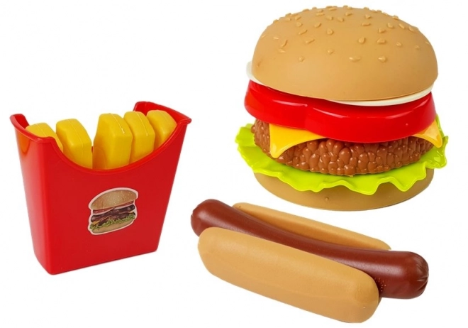 Speelkeuken met plastic eten