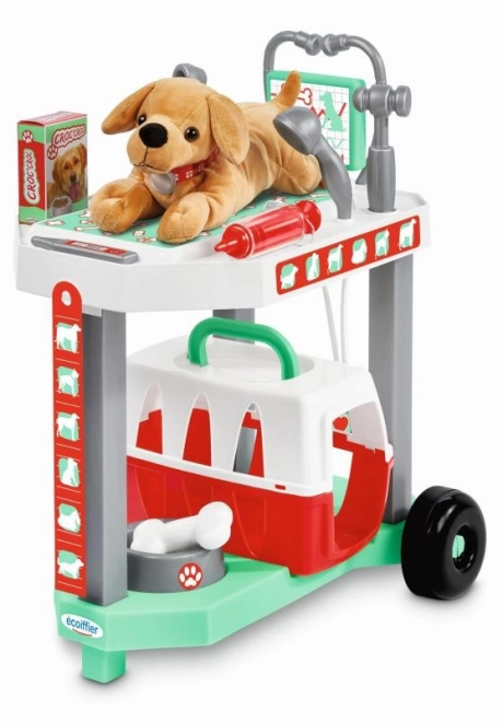 Dierenarts karretje met hondje