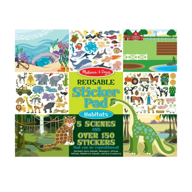 Herbruikbare stickers met landschapsmotieven