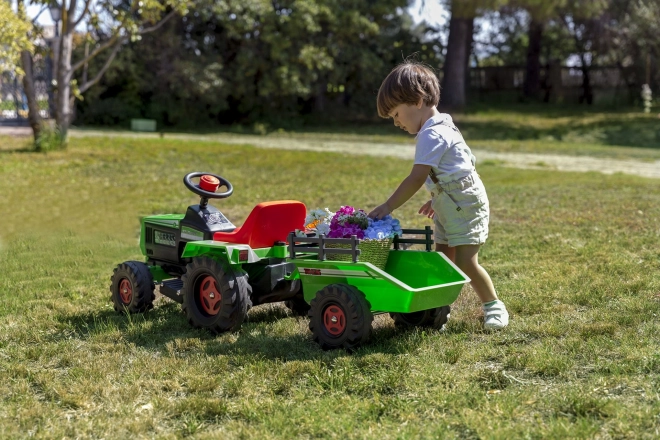 Elektrische kindertractor met aanhanger 6V