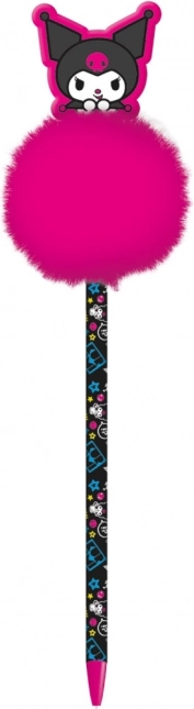Kuromi Pen with Pom Pom