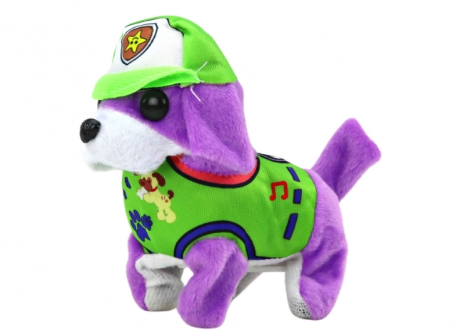Interactieve paarse pluchen hond