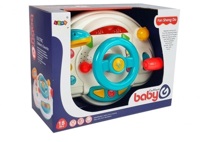Lumière sonore interactive pour klaxon de volant pour enfants