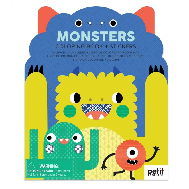 Malbuch mit Monster-Aufklebern PETIT COLLAGE
