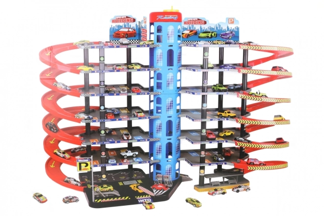 Large Multi-Level Garage with Cars