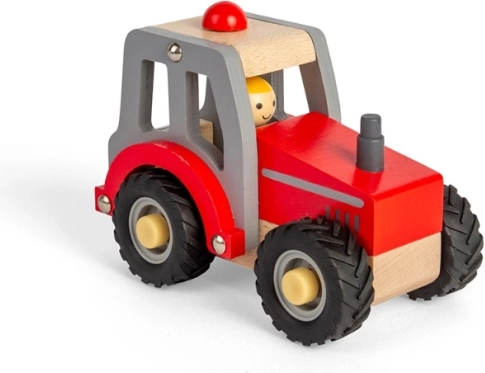 Wooden Tractor Bigjigs Toys Red