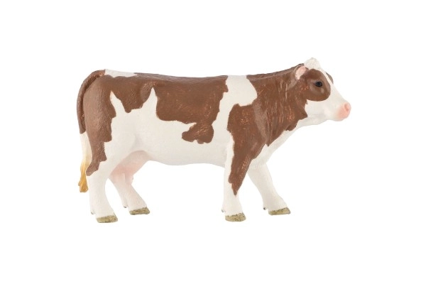 Realistic model of Czech Spotted Breed plastic cow 12 cm