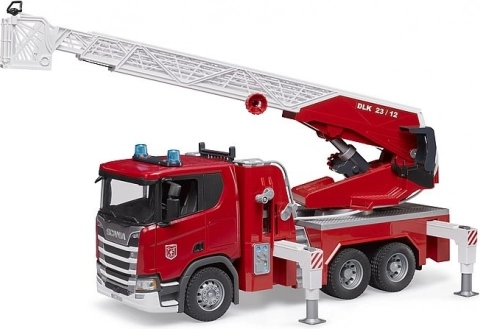 Scania brandweerauto voor kinderen met ladder en waterkanon