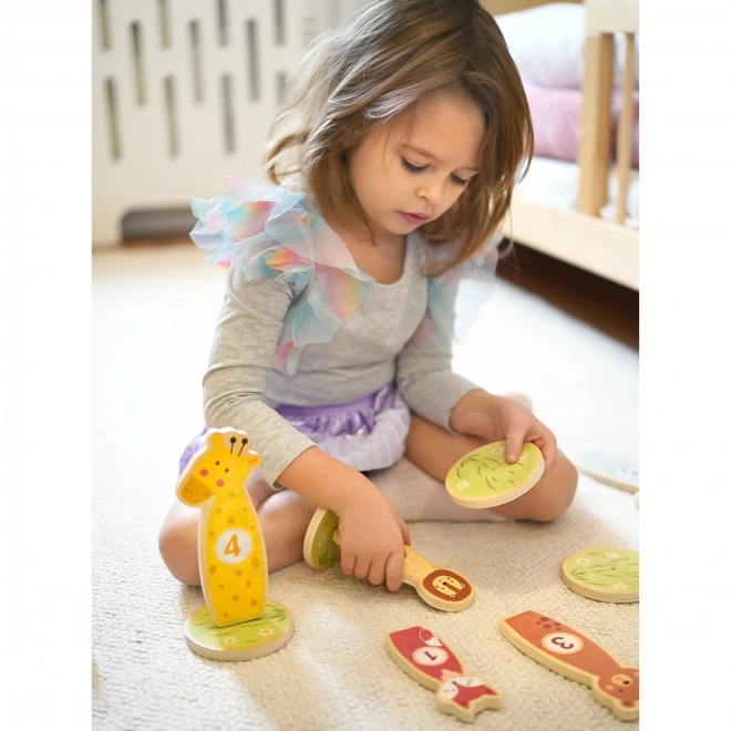 Jeu de précision en bois avec anneaux Tooky Toy