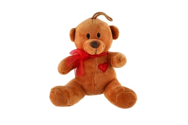 Plush Teddy Bear with Bow and Heart 12 cm