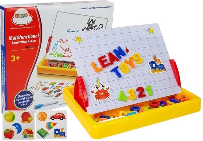 Magnetische Zeichen-Tafel mit Buchstaben- und Zahlenset