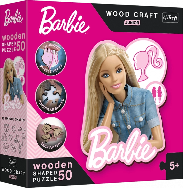 Puzzle en bois Barbie pour enfants, 50 pièces