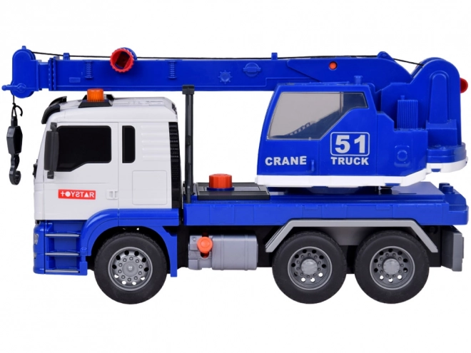Rotating Construction Crane Toy with Lights and Sound