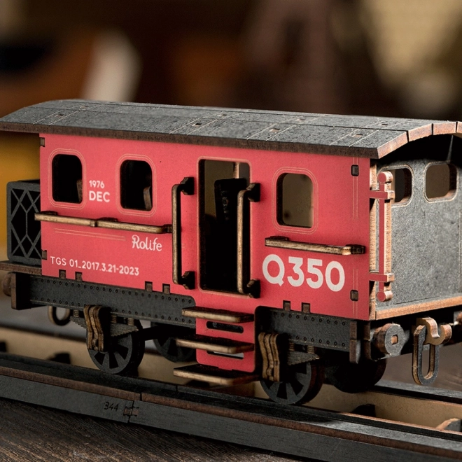 RoboTime 3D houten puzzel Vintage stoomlocomotief