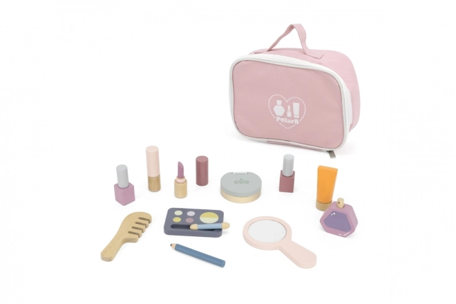 Houten make-up set