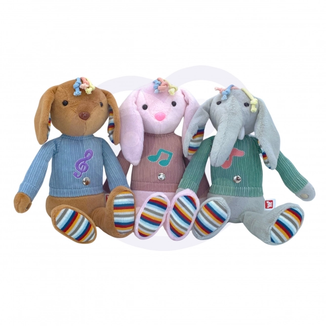 Interactieve pluche hond met melodie en licht