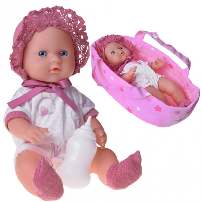 Poppen baby met draagzak