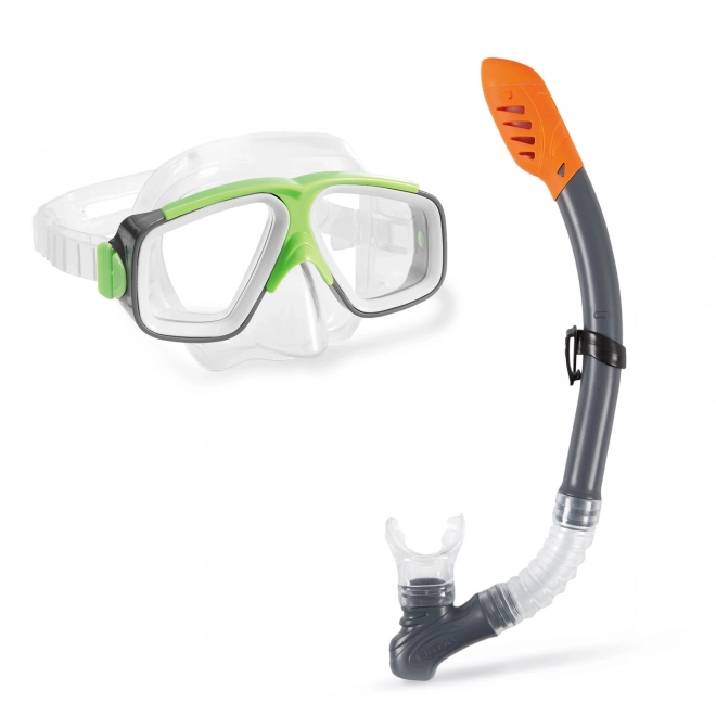 Duikset - bril, snorkel – Met groene details