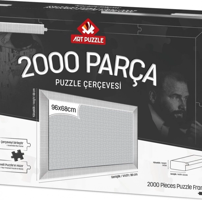 Witte puzzel lijst 96x68 cm