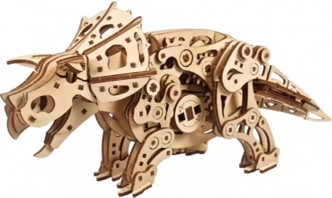 Ugears houten mechanische 3D-puzzel TRICERATOPS met aandrijving