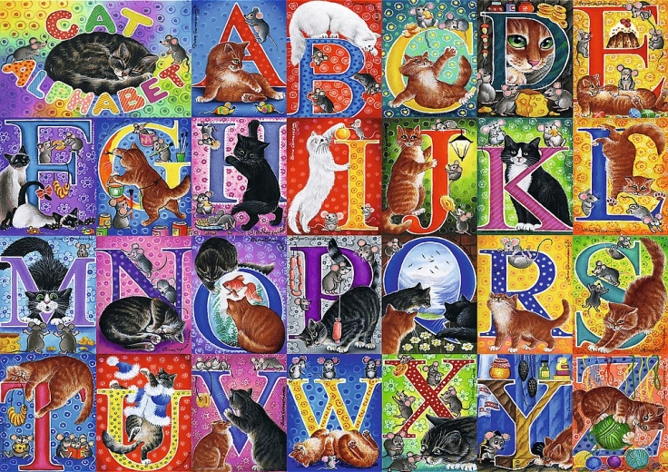 500-piece puzzle – Cat Alphabet Trefl