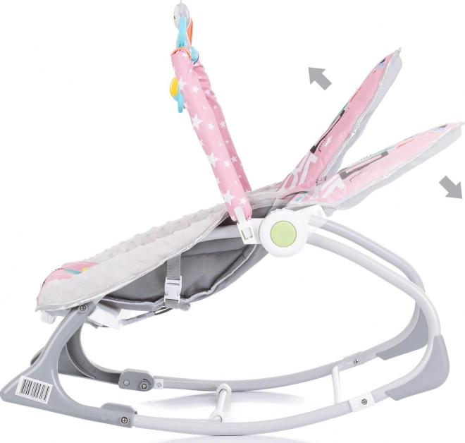 CHIPOLINO Baby Wipstoeltje met Vibratie 2-in-1 Baby Spa Roze