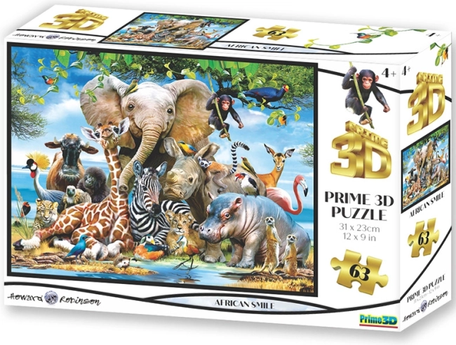 African Smile Puzzle 3D 63 Pieces