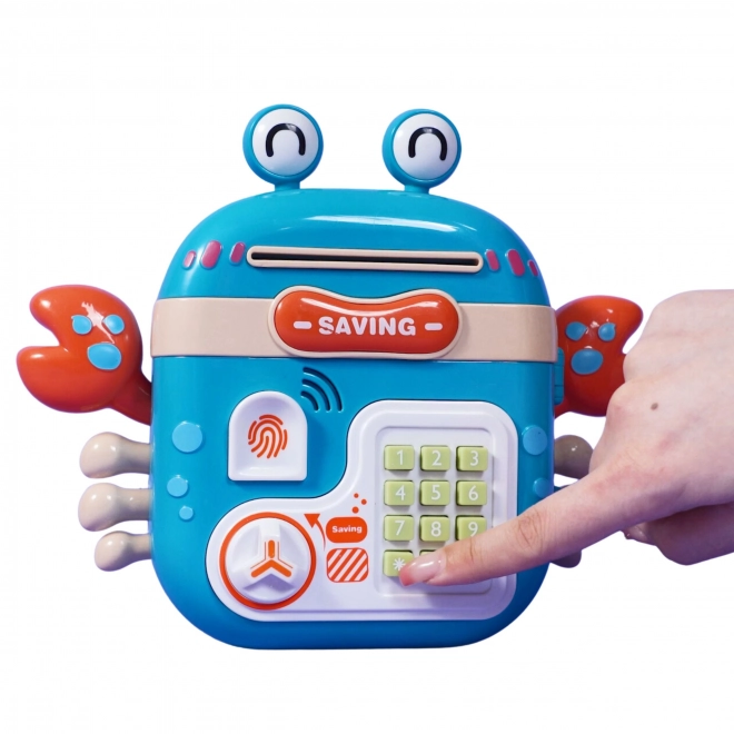 Woopie Electronic Safe ATM with Access Pin - Blue Crab Backpack