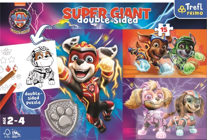 Paw Patrol Amazing Team Double-Sided Giant Puzzle 15 Pieces