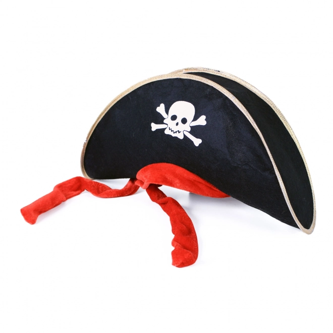 Kapitein piratenhoed met lint voor volwassenen