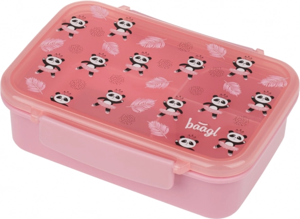 Baagl snack box with compartments Panda