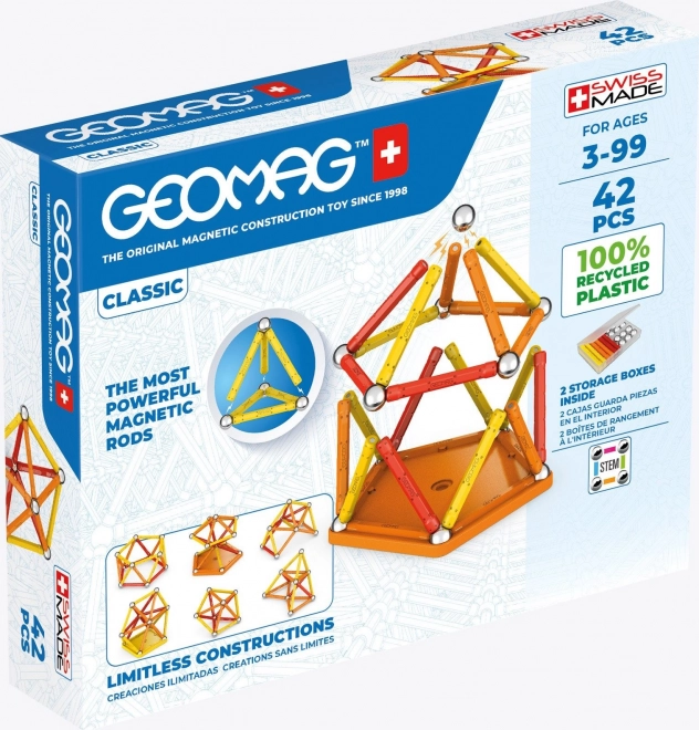 GEOMAG gerecycleerde magnetische bouwset 42 stukken