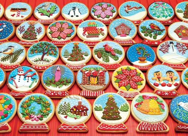 Puzzle COBBLE HILL Biscuits de Noël en forme de flocons de neige – 1000 pièces