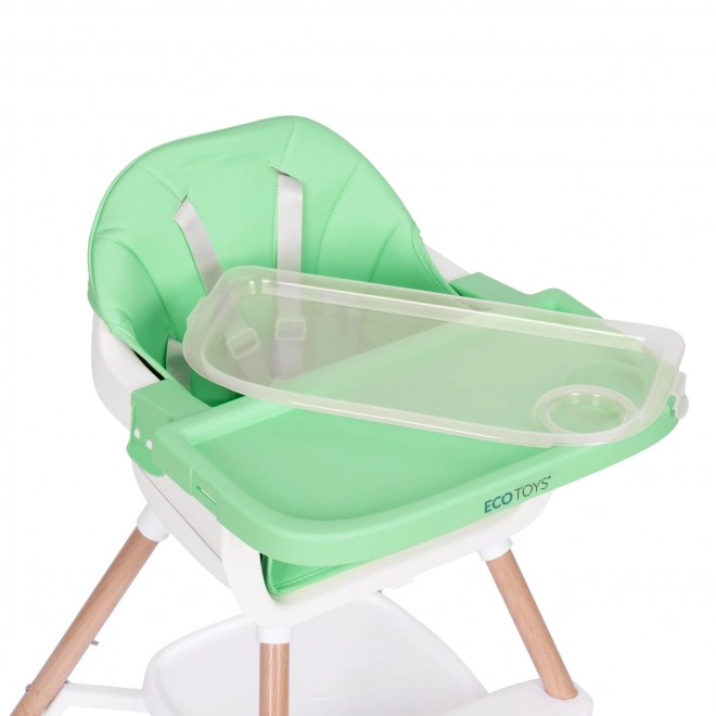 Kinder eetstoel 2-in-1 groen ECOTOYS