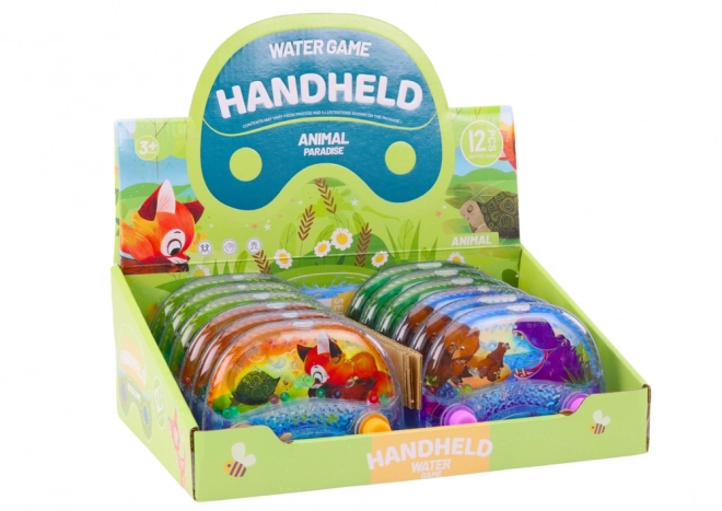 Buntes Wasserspiel mit Tierbildern