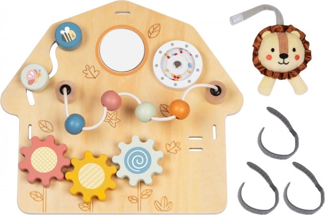 Tooky Toy Grote Houten Manipulatiebord Huisje - Activiteitencentrum