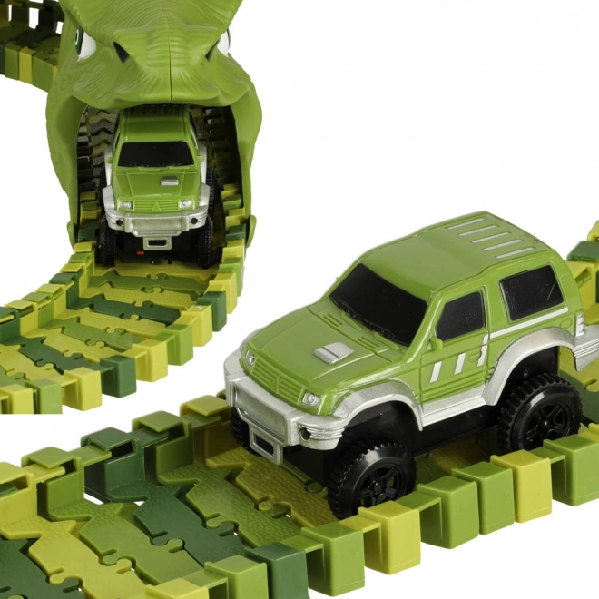 Dinosaurus racebaan met auto's 240 onderdelen