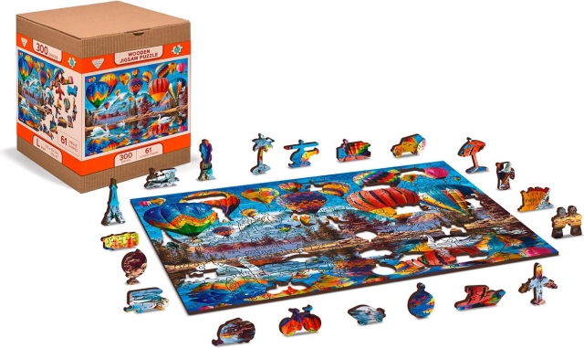 Houten dubbelzijdige puzzel Rustige reis 2-in-1, 300 stukjes
