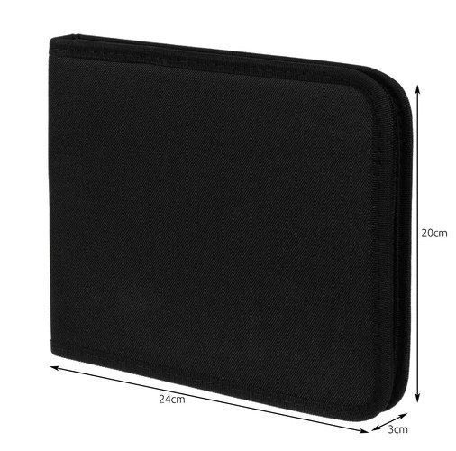Practical zippered case with strap