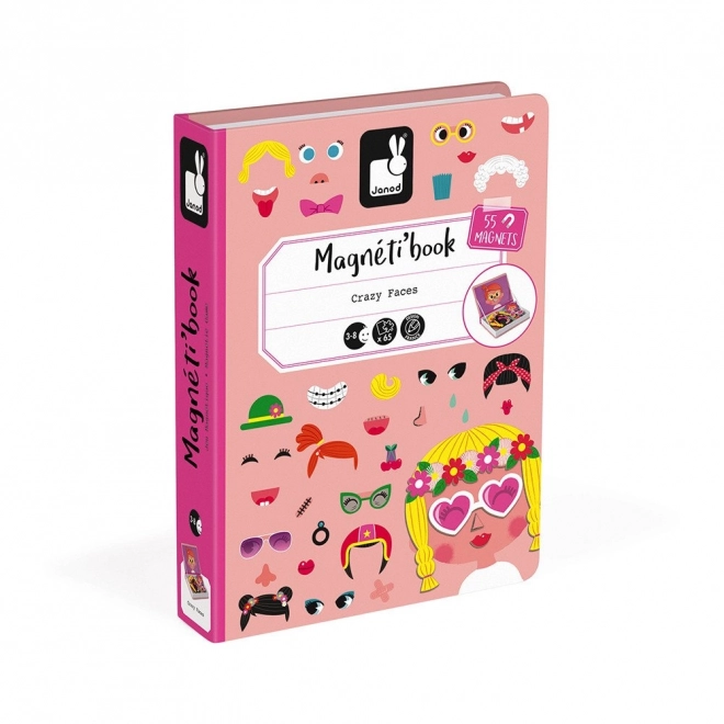 Magnetiboek Grappige gezichten voor meisjes