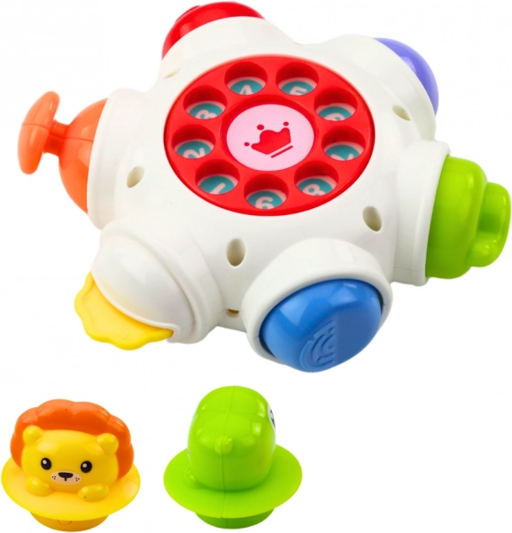 Interactive UFO Toy with Lion and Crocodile