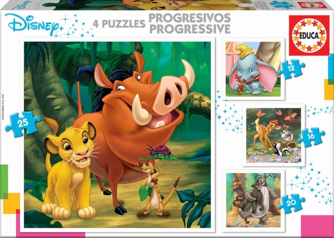 Educa Puzzle Disney Märchen 4v1
