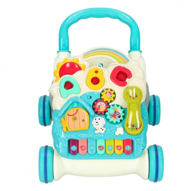 Kinder loopstoel/multifunctionele tafel 4-in-1 blauw