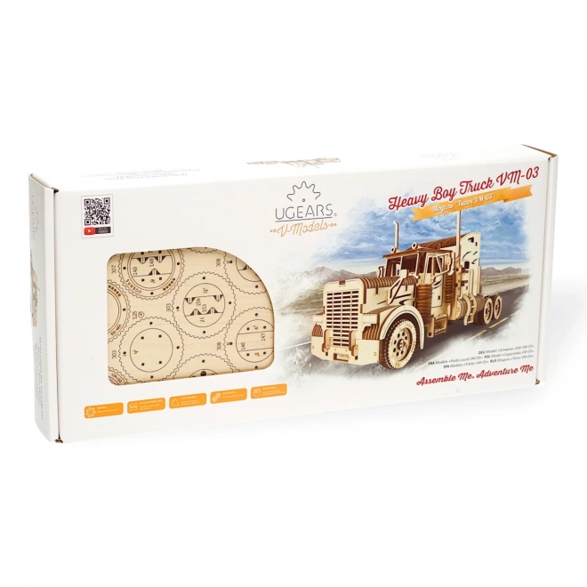 Ugears 3D puzzel - Zware jongen vrachtwagen VM 03 - 541 stukjes