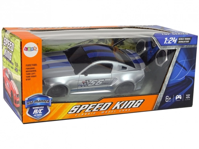 Schnelles silbernes ferngesteuertes Sportauto 1:24