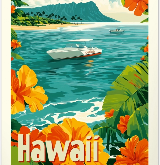 Wandkalender Vintage posters Tropische paradijzen 2026